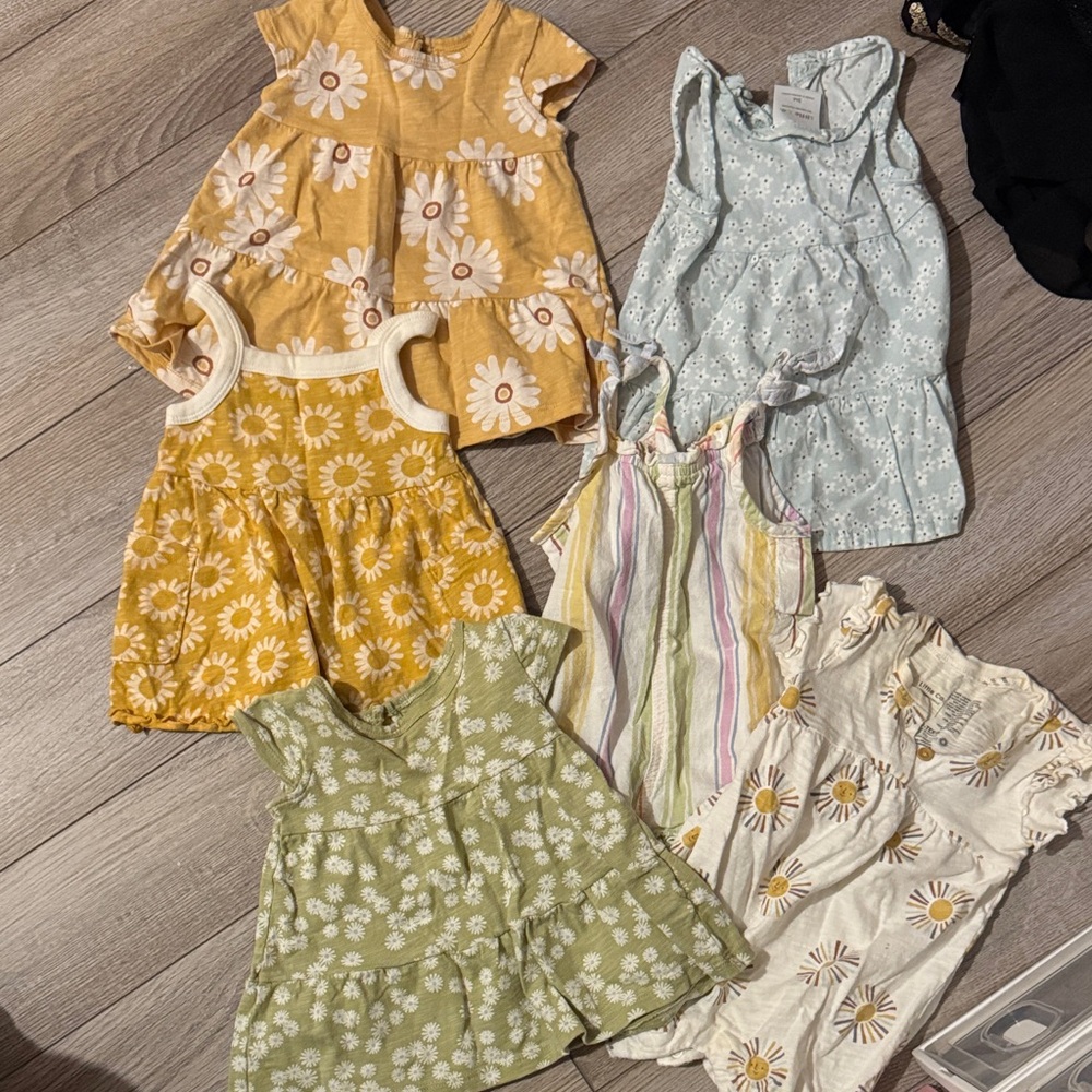 Charming Daisy Kids Dress Collection - Yellow, Green, Cream